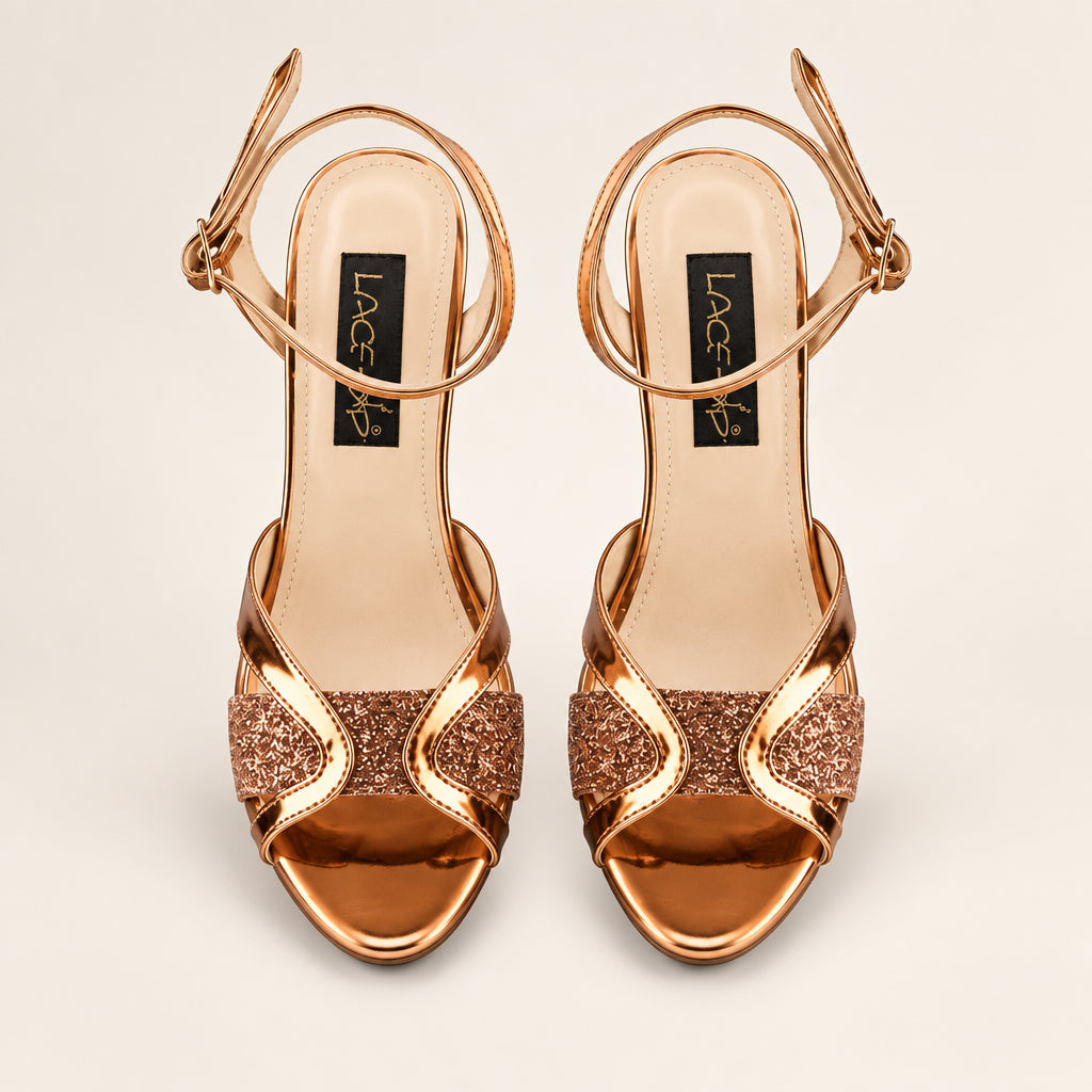 Lace Up Moonlight-Copper Heel