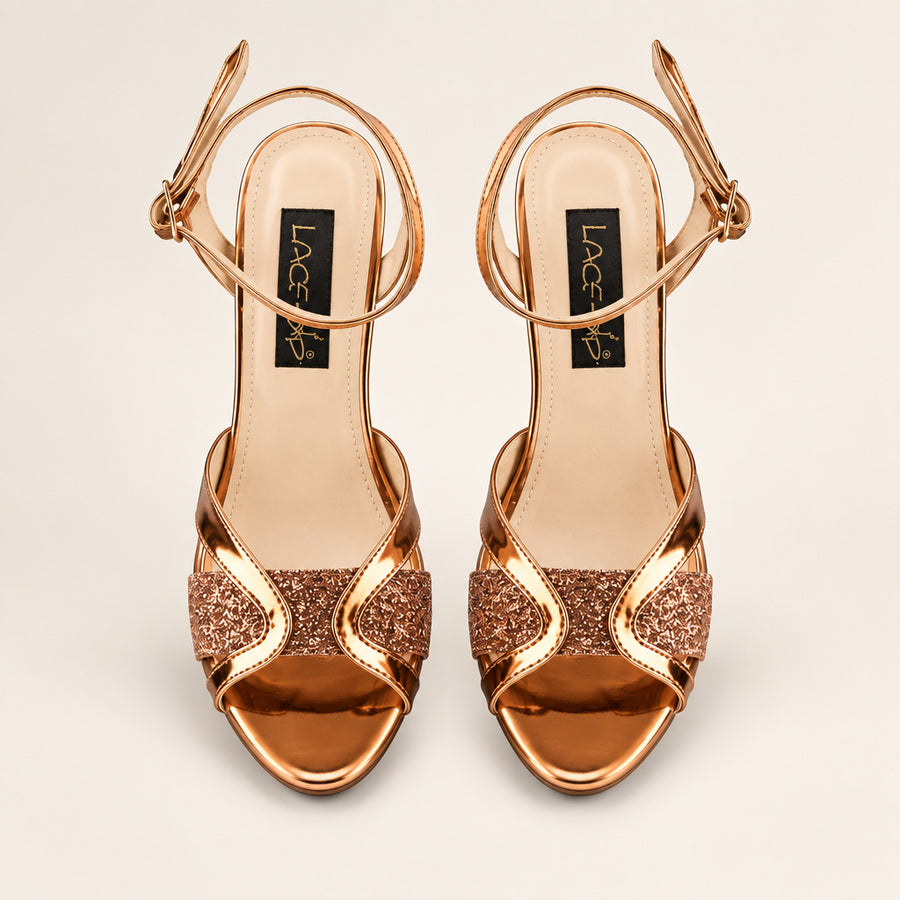 Lace Up Moonlight-Copper Heel