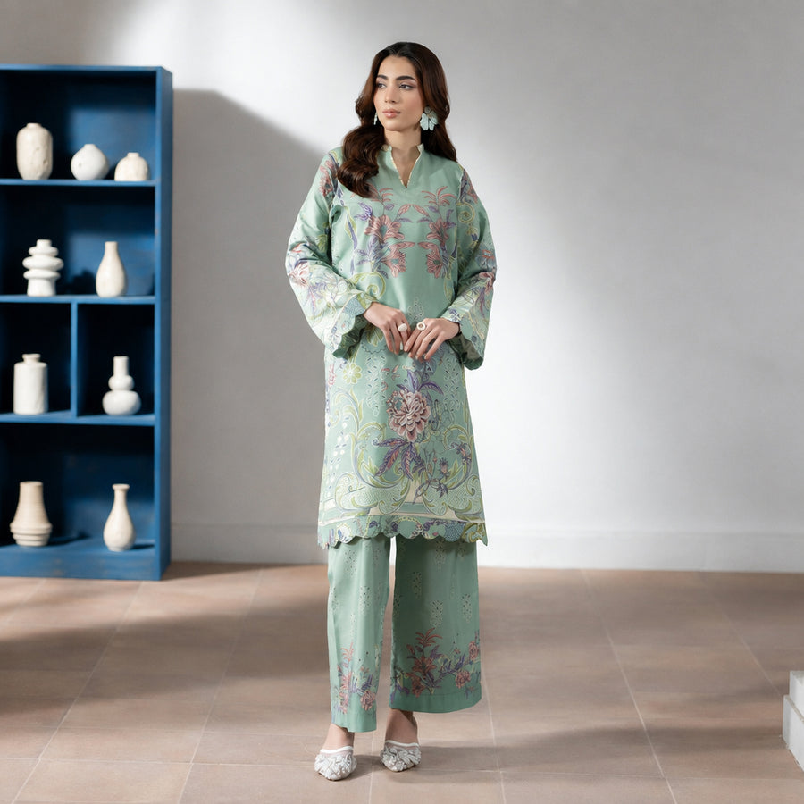 Meerak Stitched 2 Piece Printed Suit - Set 2