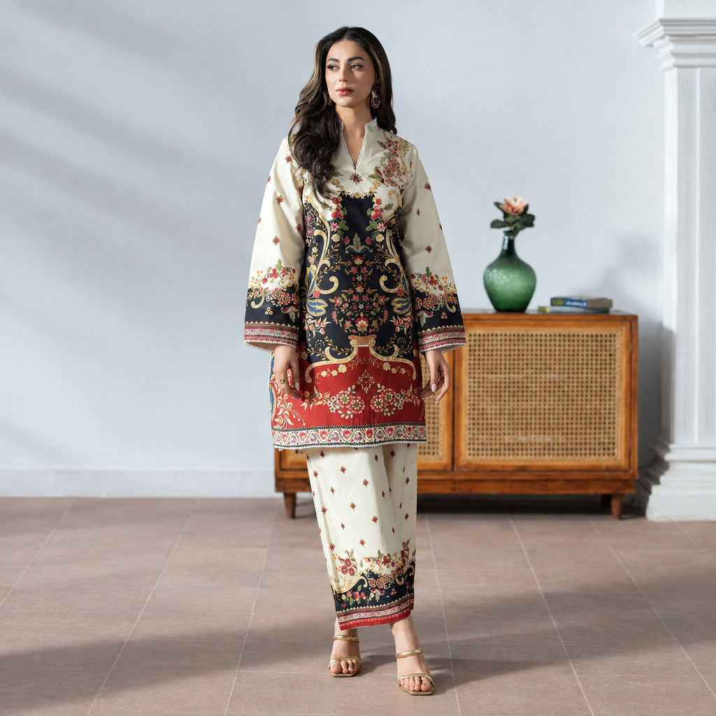 Meerak Stitched 2 Piece Printed Suit - Set 5