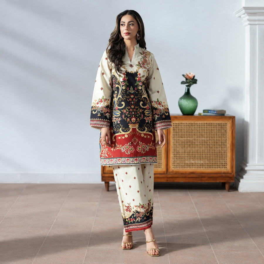 Meerak Stitched 2 Piece Printed Suit - Set 5