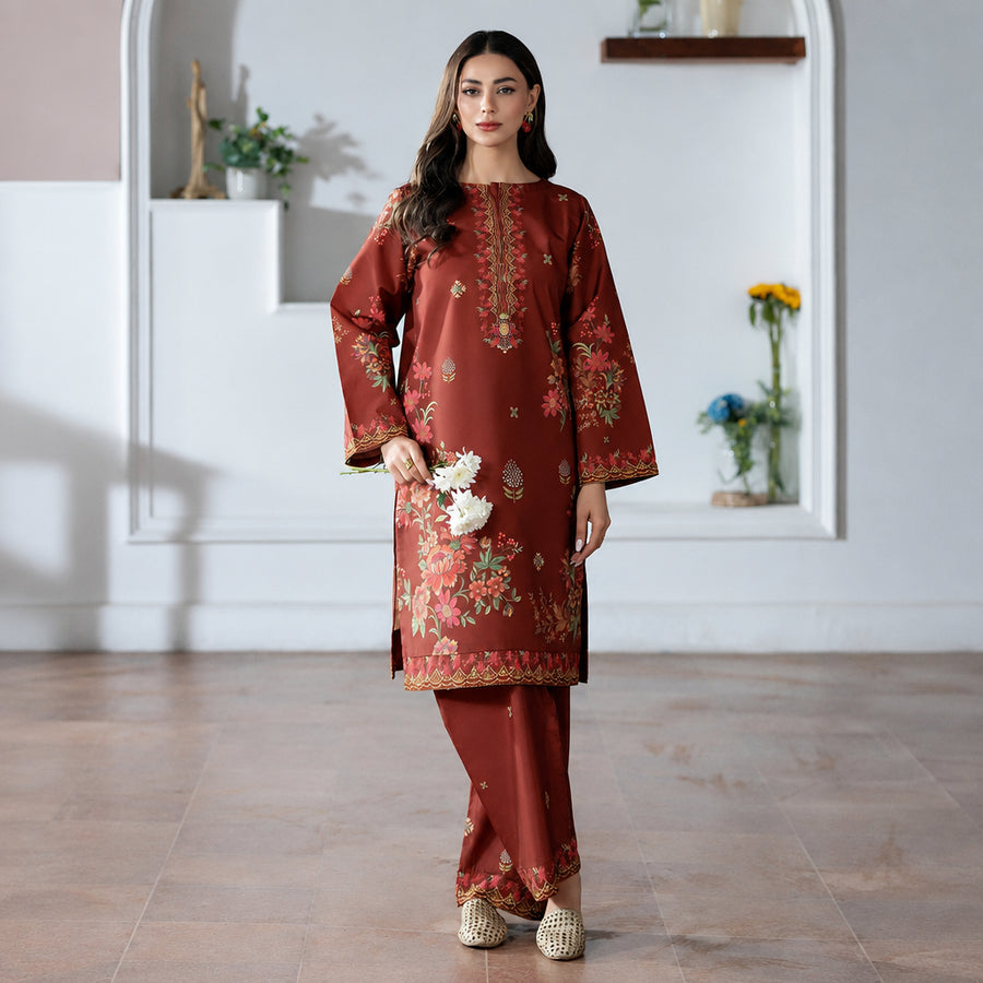 Meerak Stitched 2 Piece Printed Suit - Set 10