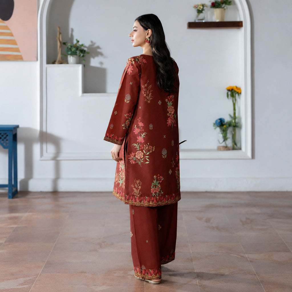 Meerak Stitched 2 Piece Printed Suit - Set 10