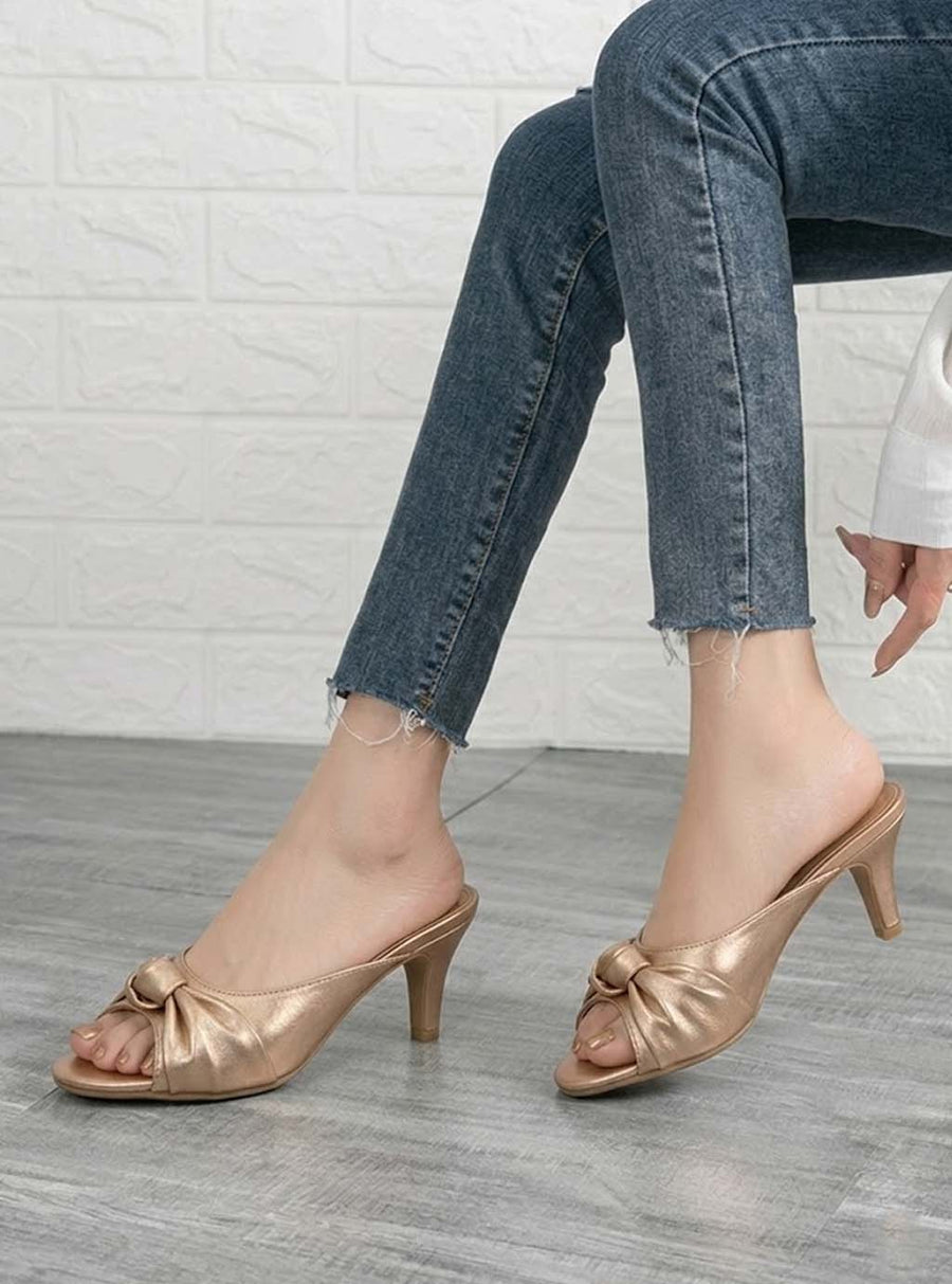 The Leaf Blossom Golden Heels