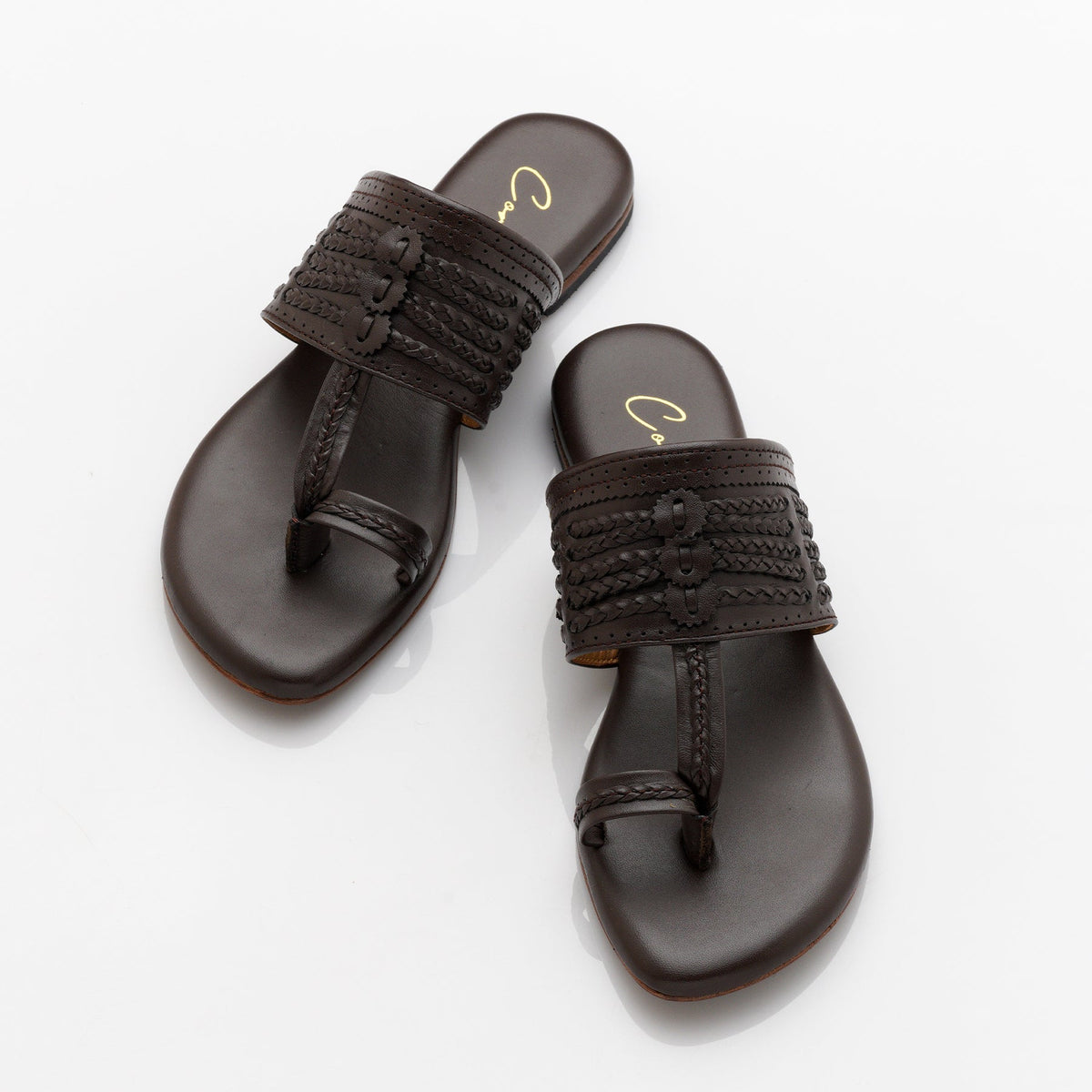 Corio Casual Wear Misri Brown Kolhapuri