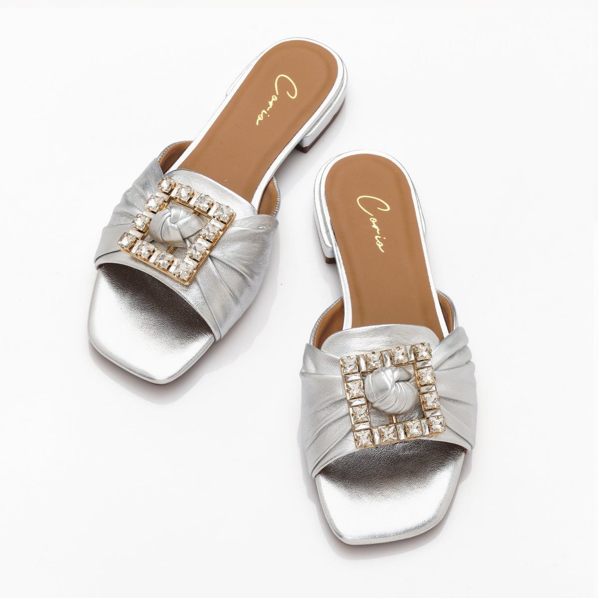 Corio Casual Wear Ziva Silver Flat
