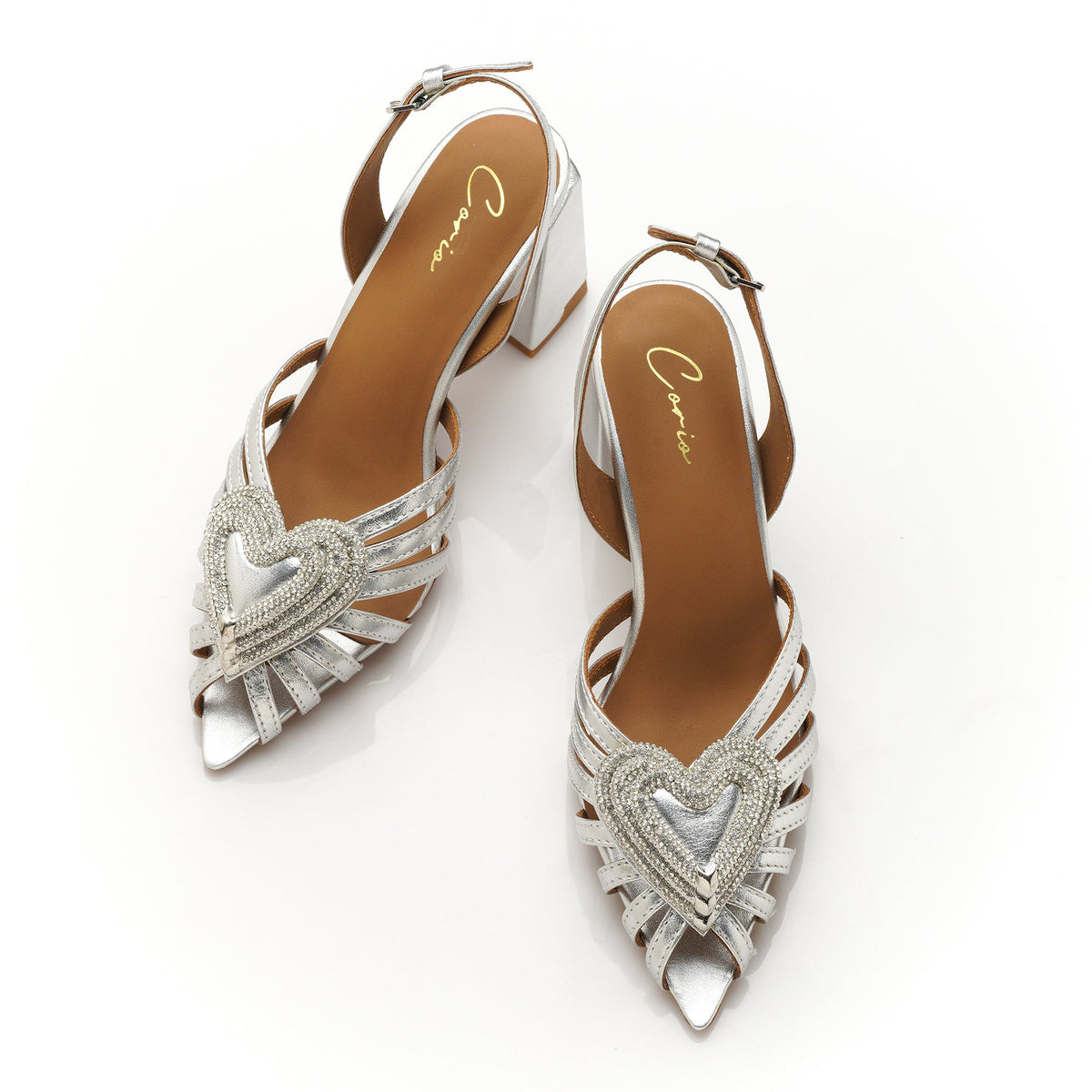 Corio Luxury Wear Amore Silver Heel