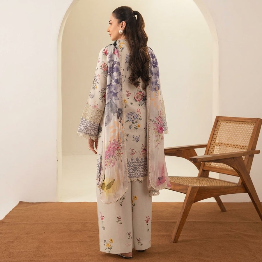 Meerak Stitched 3 piece Embroidered Suit - DL-01
