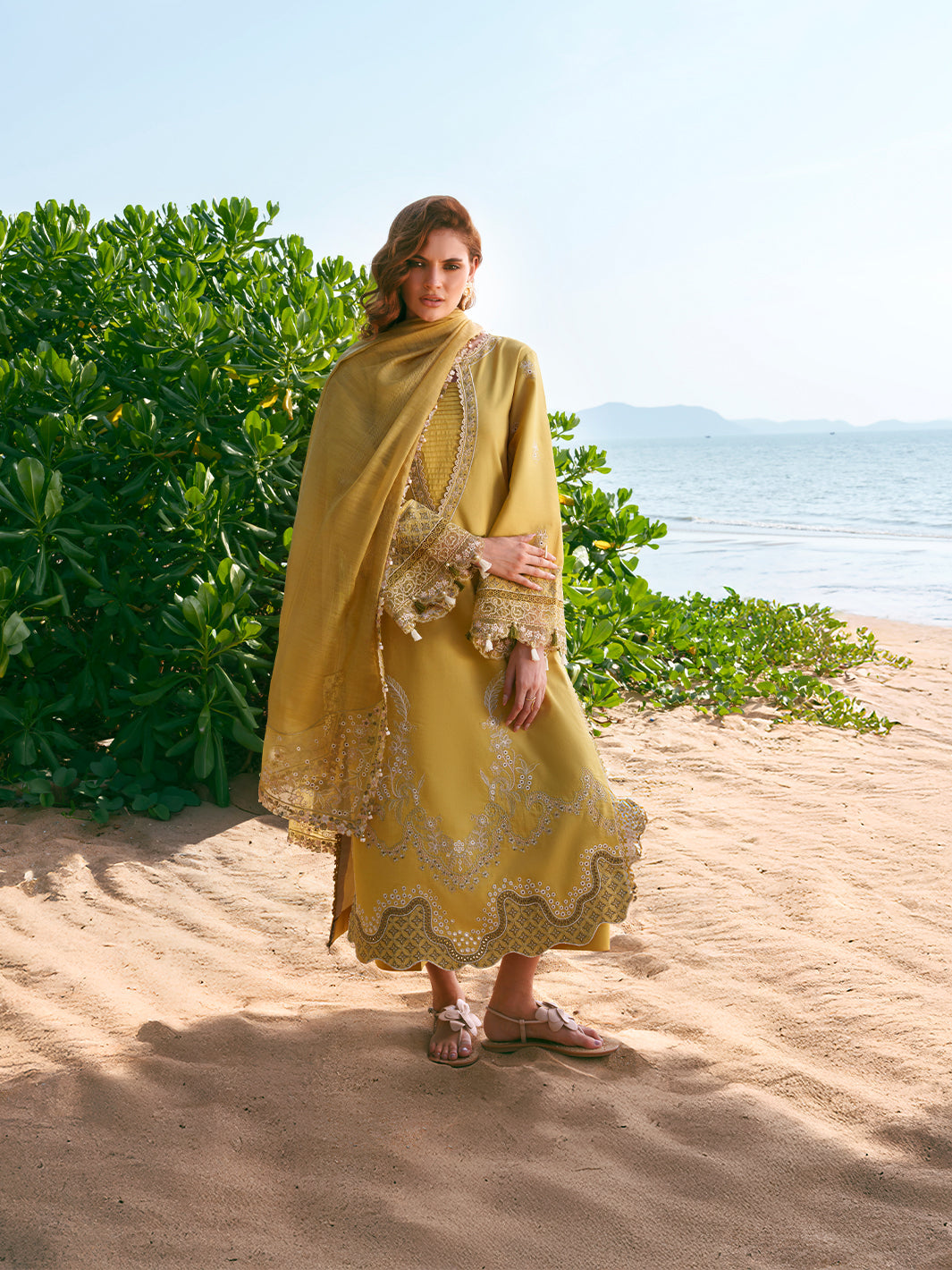 Izel Apparel 3 Piece Unstitched Embroidered Suit Amayah