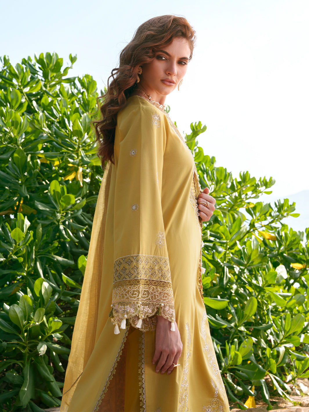 Izel Apparel 3 Piece Unstitched Embroidered Suit Amayah