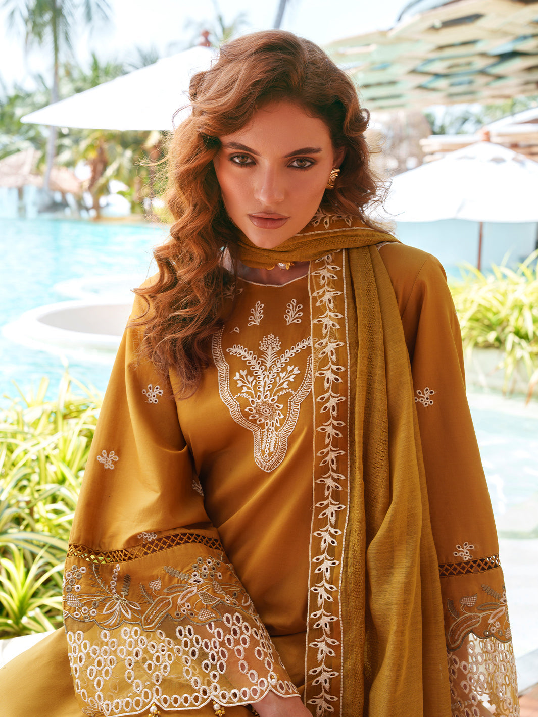 Izel Apparel 3 Piece Unstitched Embroidered Suit Aylin