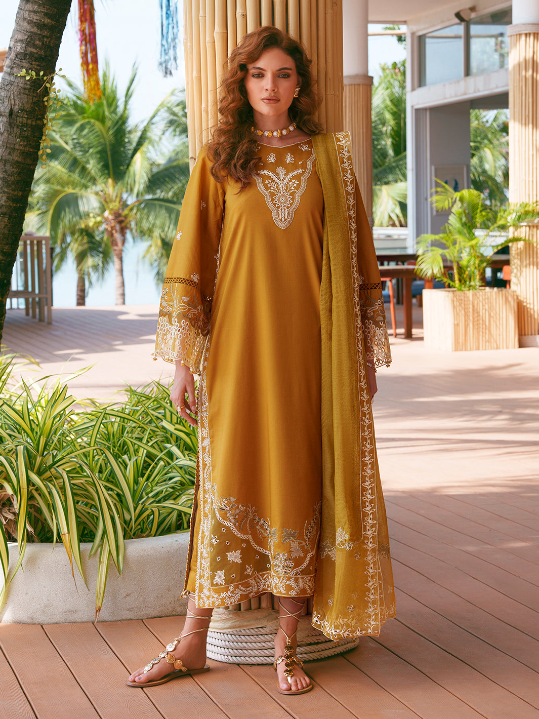 Izel Apparel 3 Piece Unstitched Embroidered Suit Aylin