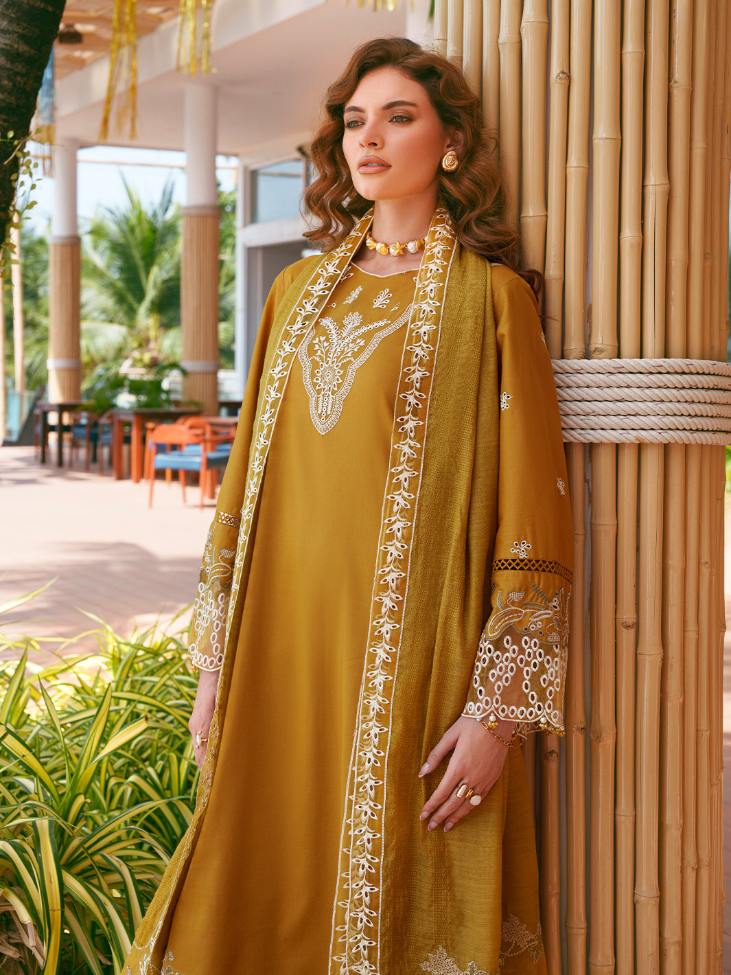 Izel Apparel 3 Piece Unstitched Embroidered Suit Aylin