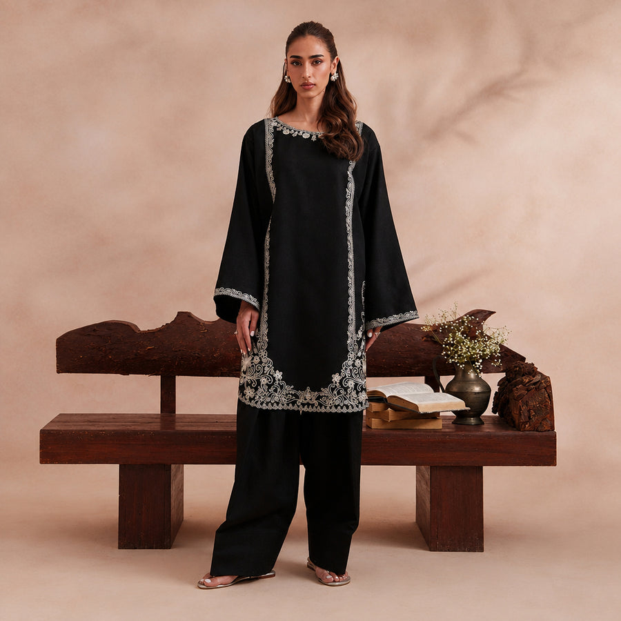 Izel Apparel 3 Piece Stitched Embroidered Suit - Anna