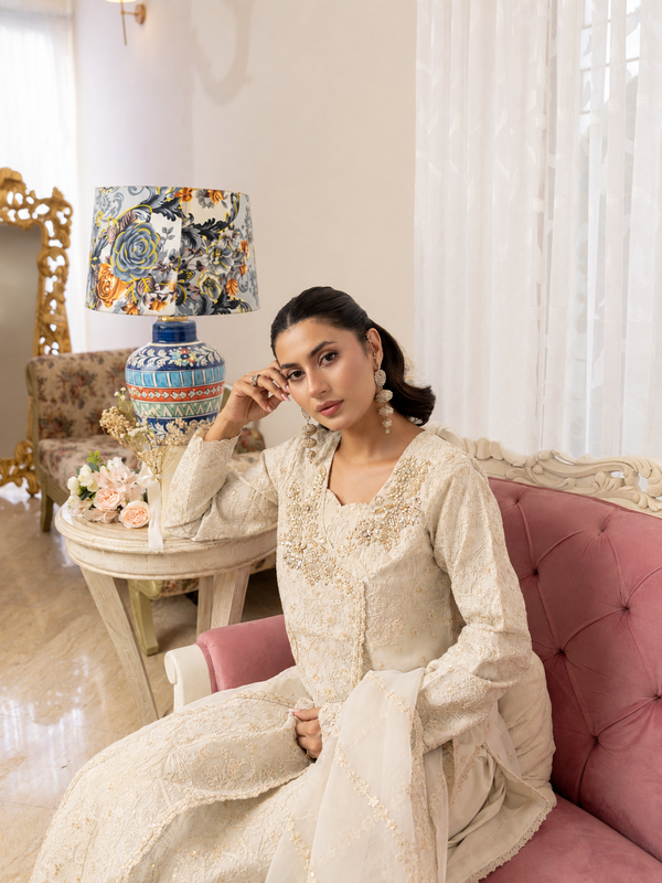 Manahil’s 3-Piece Stitched Luxury Wear Suit – Ivorette