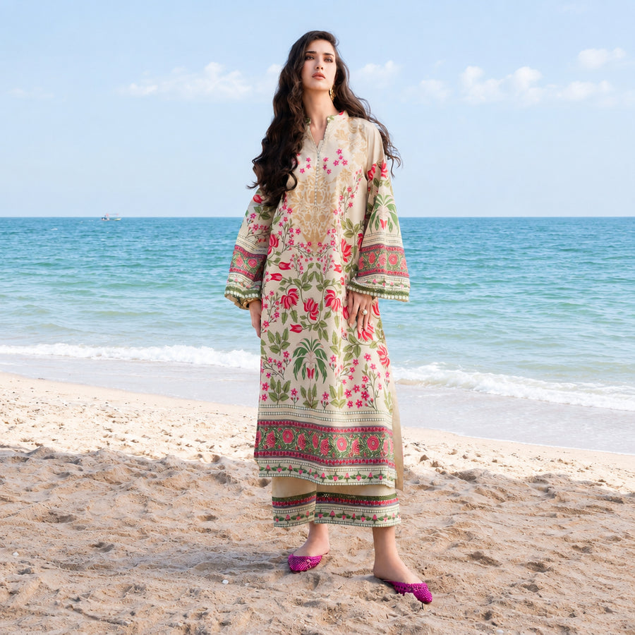 Meerak Stitched 2 Piece Printed Suit - KF-04