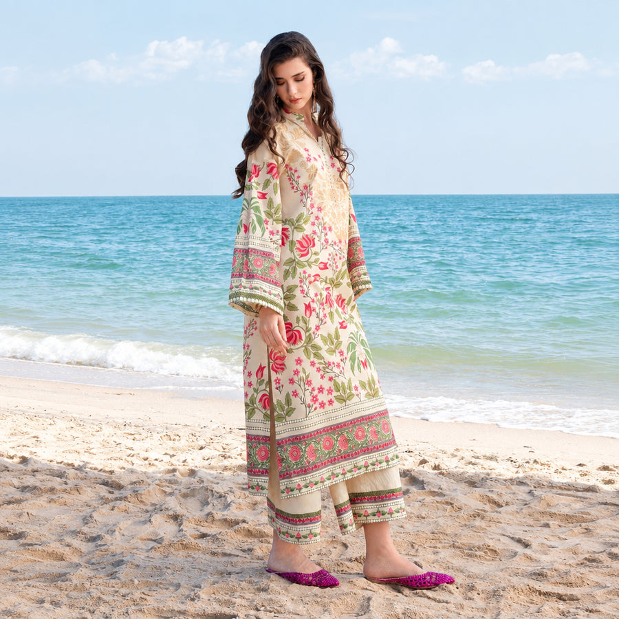 Meerak Stitched 2 Piece Printed Suit - KF-04