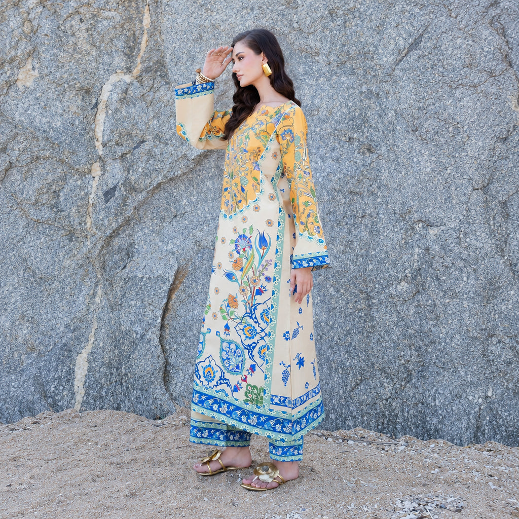 Meerak Stitched 2 Piece Printed Suit - KF-01
