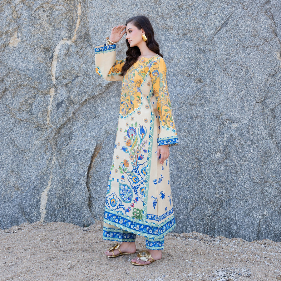 Meerak Stitched 2 Piece Printed Suit - KF-01