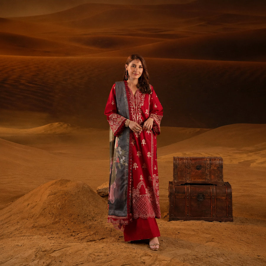 Nayab Studio 3 Piece Stitched Luxury Wear Suit - Sirocco