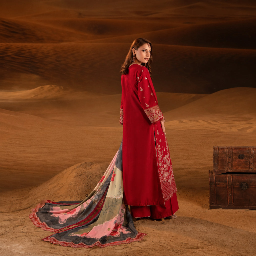 Nayab Studio 3 Piece Stitched Luxury Wear Suit - Sirocco