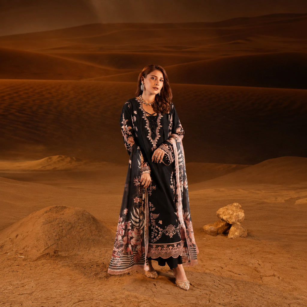 Nayab Studio 3 Piece Stitched Luxury Wear Suit - Mirage