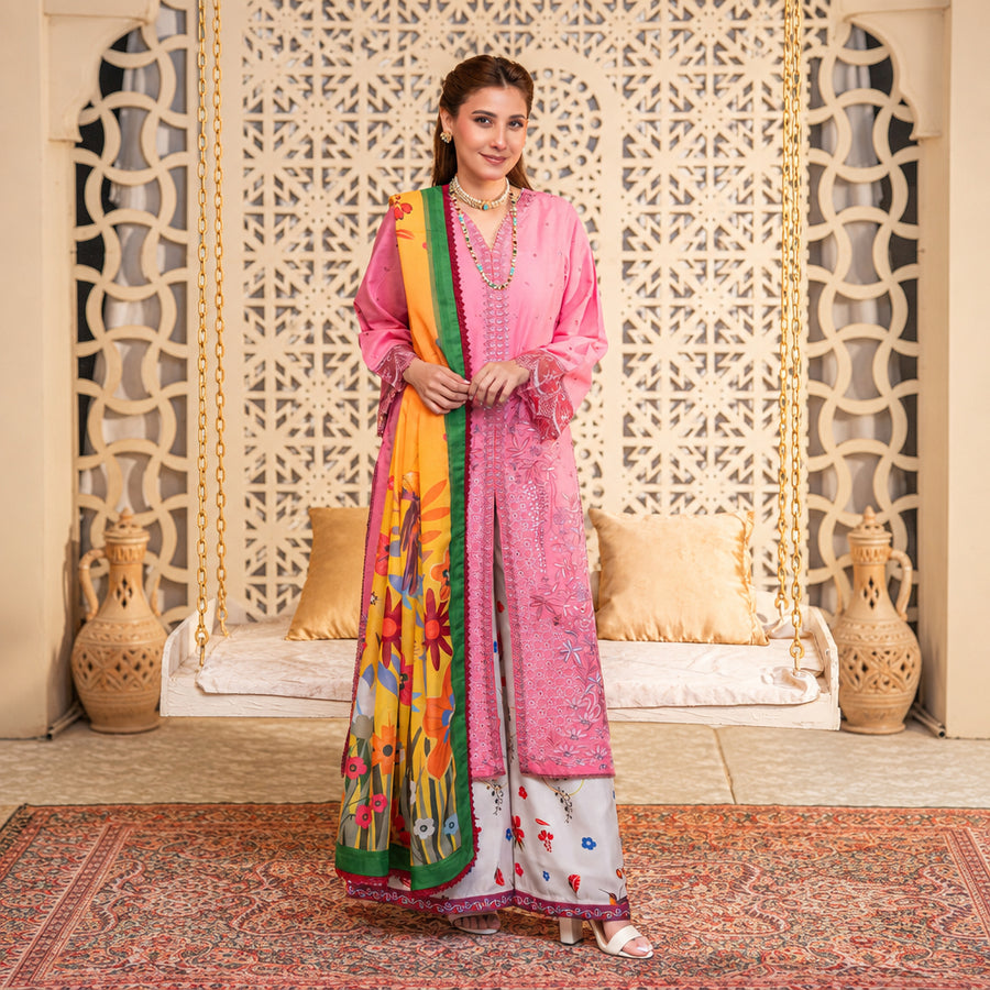 Nayab Studio 3 Piece Stitched Luxury Wear Suit - Dune