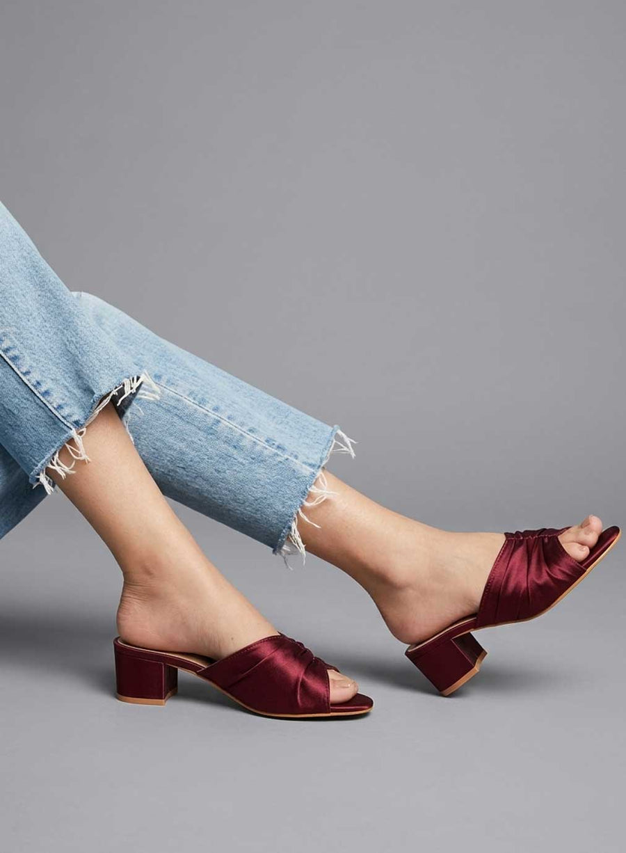 The Leaf Dinner Date Maroon Heels