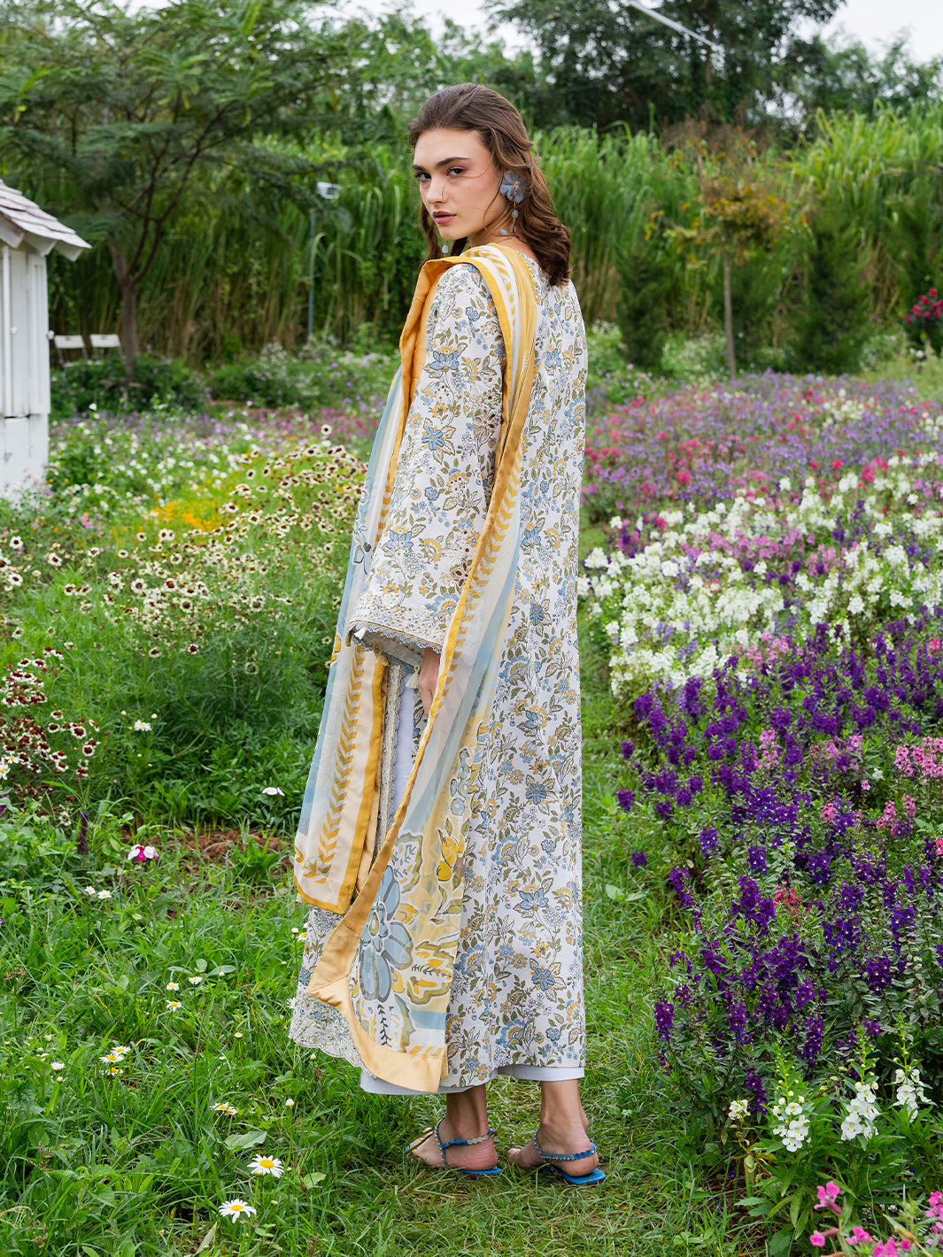 Izel Apparel 3 Piece Unstitched Embroidered Suit Enaa