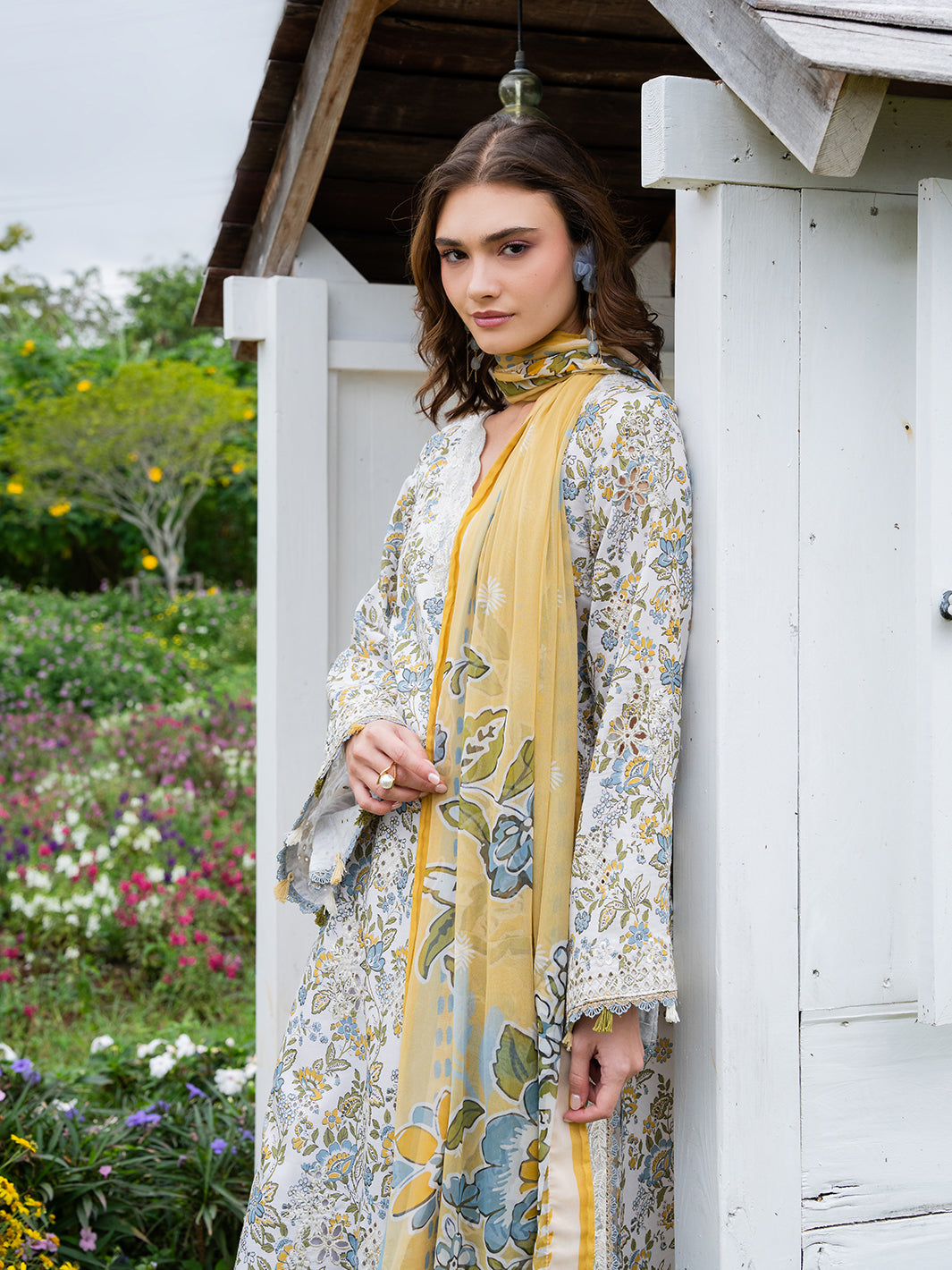 Izel Apparel 3 Piece Unstitched Embroidered Suit Enaa
