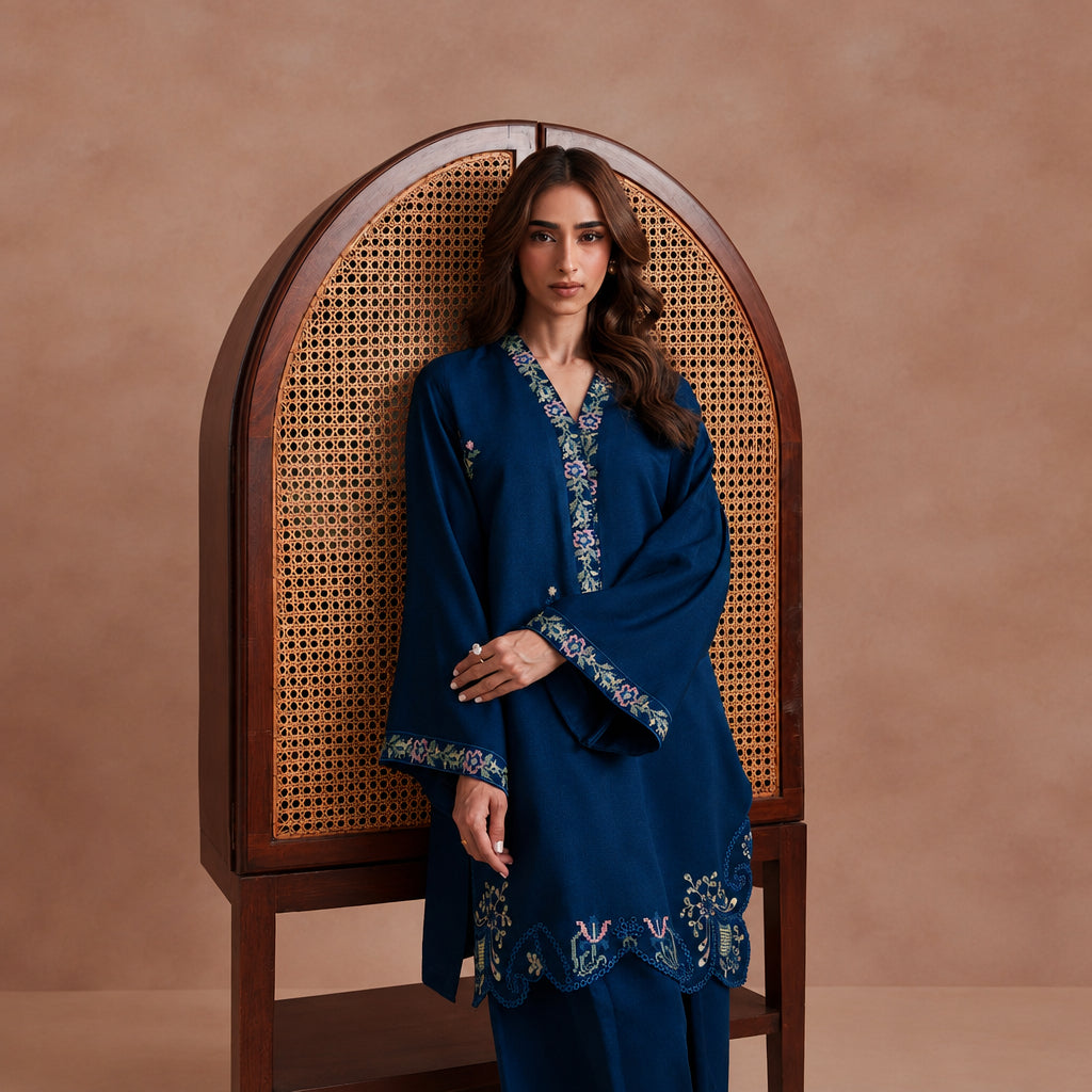 Izel Apparel 3 Piece Stitched Embroidered Suit Elva