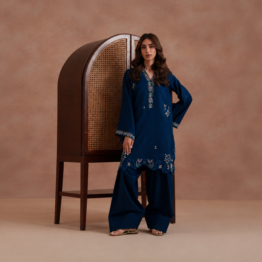 Izel Apparel 3 Piece Stitched Embroidered Suit Elva