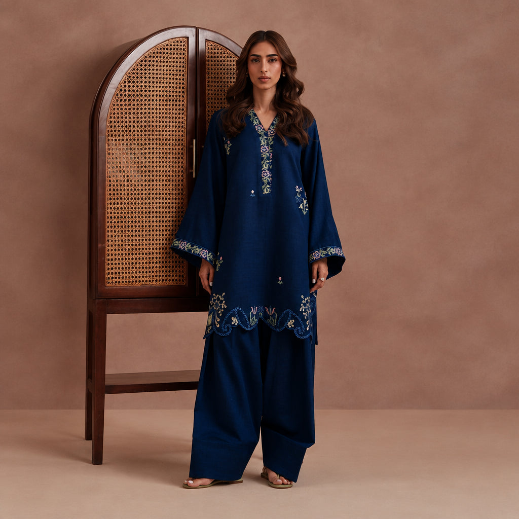 Izel Apparel 3 Piece Stitched Embroidered Suit Elva
