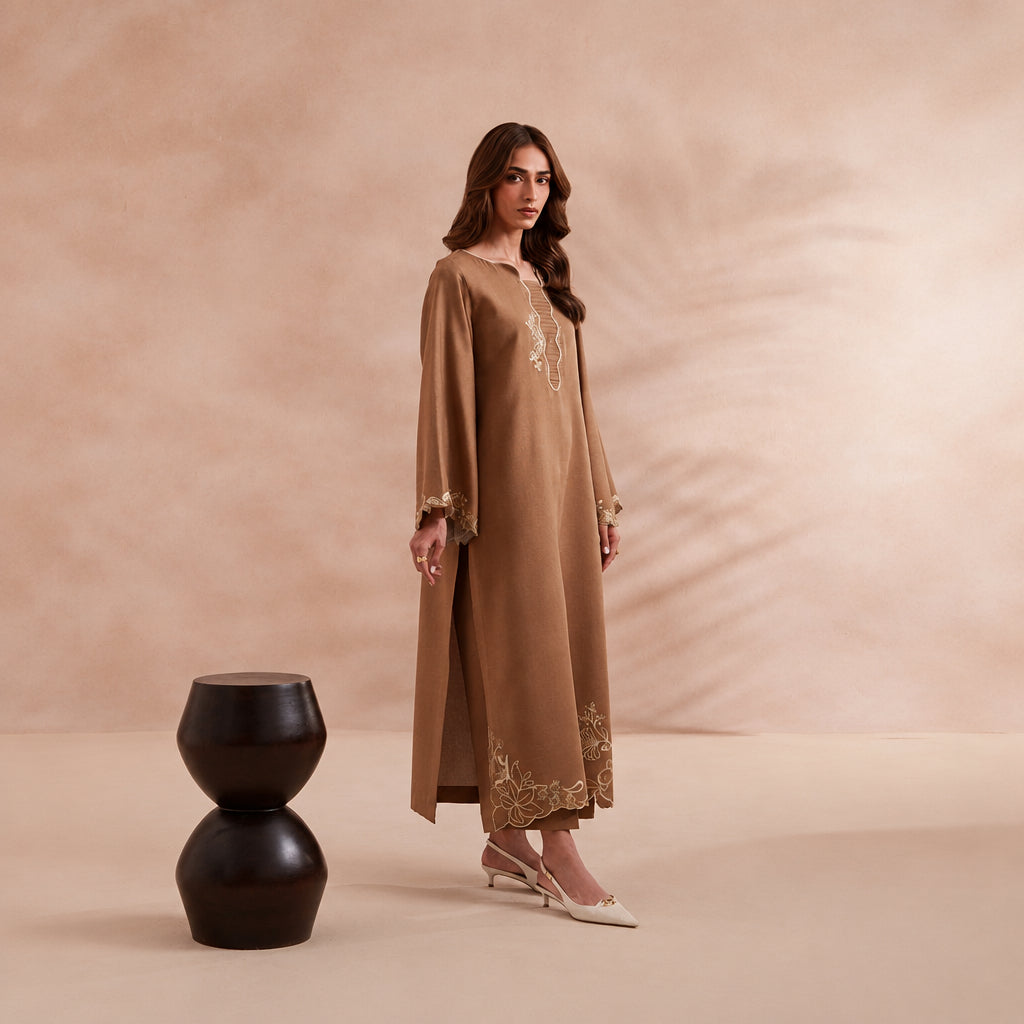 Izel Apparel 3 Piece Embroidered Stitched Suit Eveline