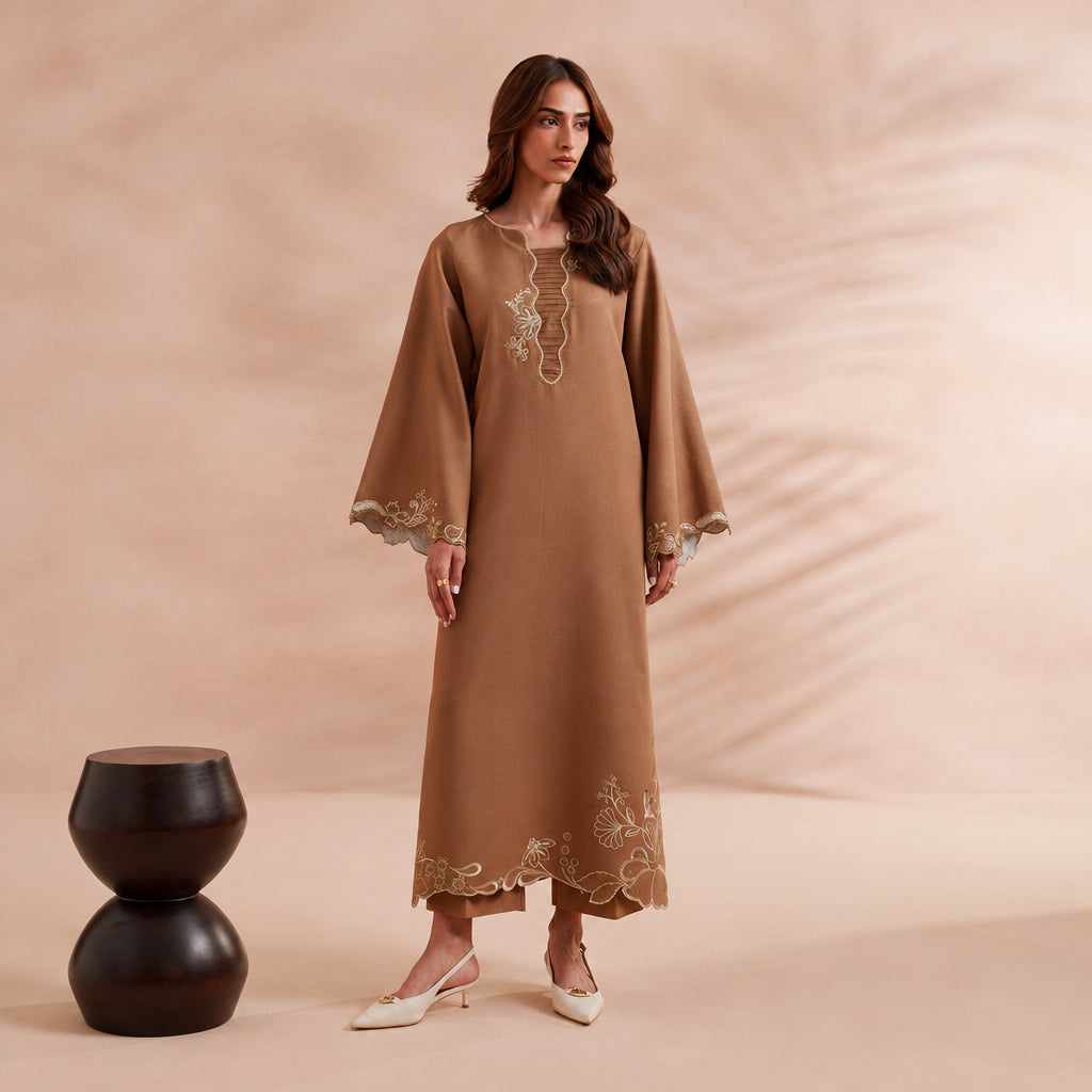 Izel Apparel 3 Piece Embroidered Stitched Suit Eveline