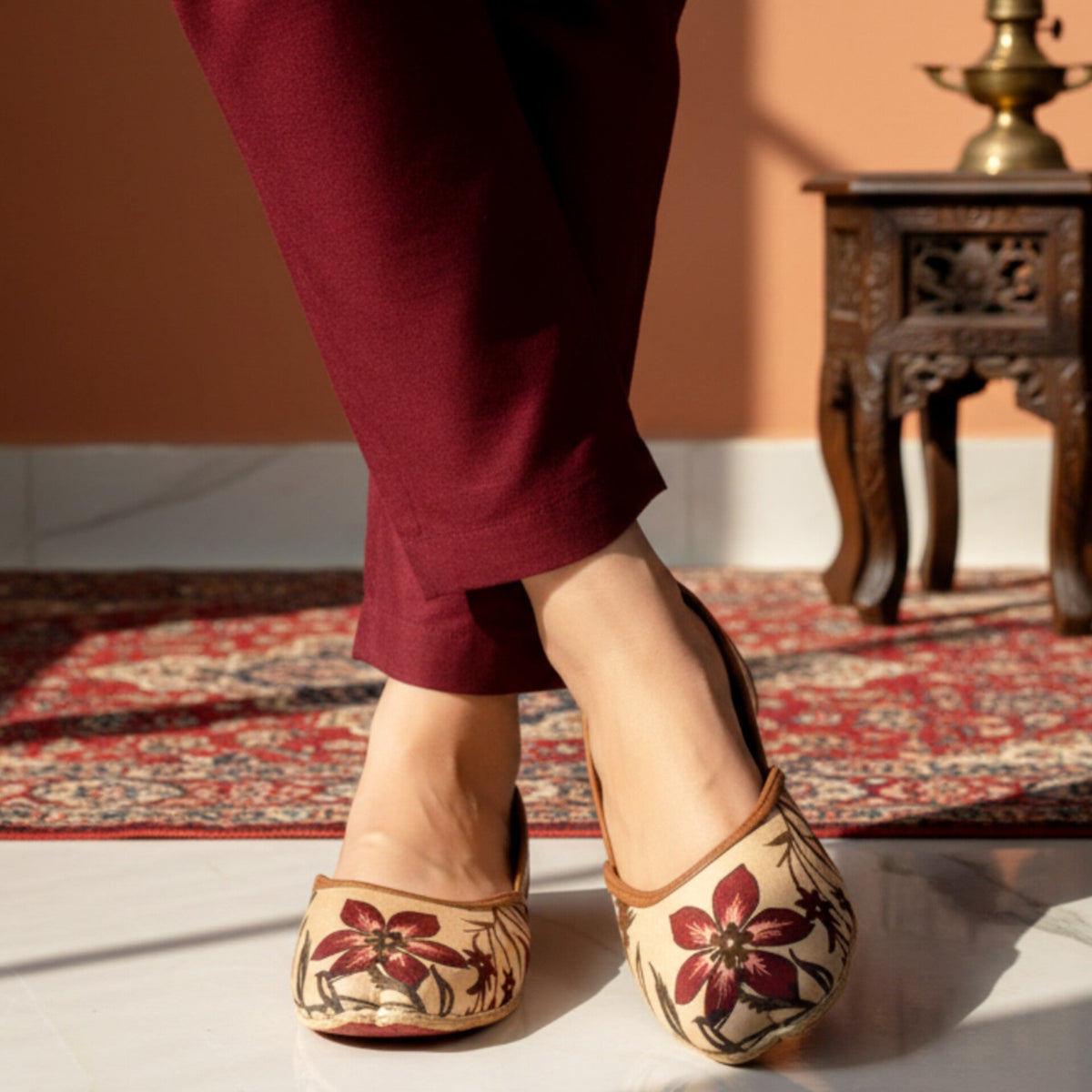 Bustangi Terra Bloom Casual Wear Khussa