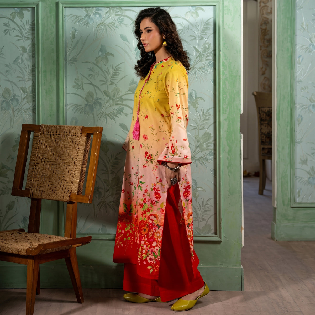 Reet Clothing 3 Piece Embroidered Stitched Suit - Mehrish Bloom