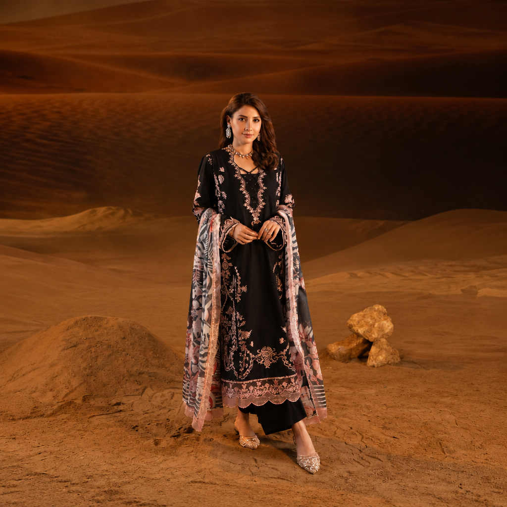 Nayab Studio 3 Piece Stitched Luxury Wear Suit - Mirage