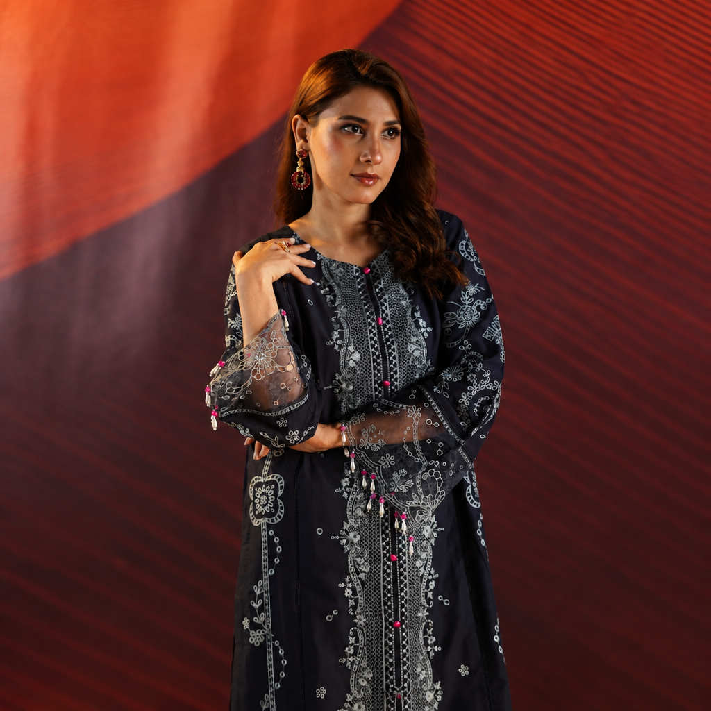 Nayab Studio 3 Piece Stitched Luxury Wear Suit - Oasis