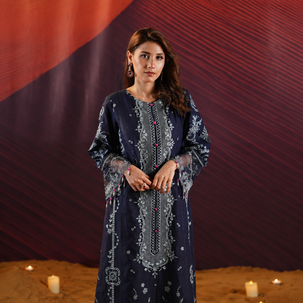 Nayab Studio 3 Piece Stitched Luxury Wear Suit - Oasis