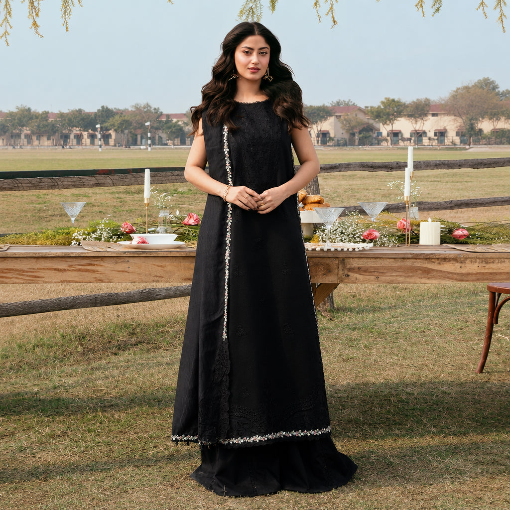 Izel Apparel 3 Piece Unstitched Embroidered Suit Sheharbano