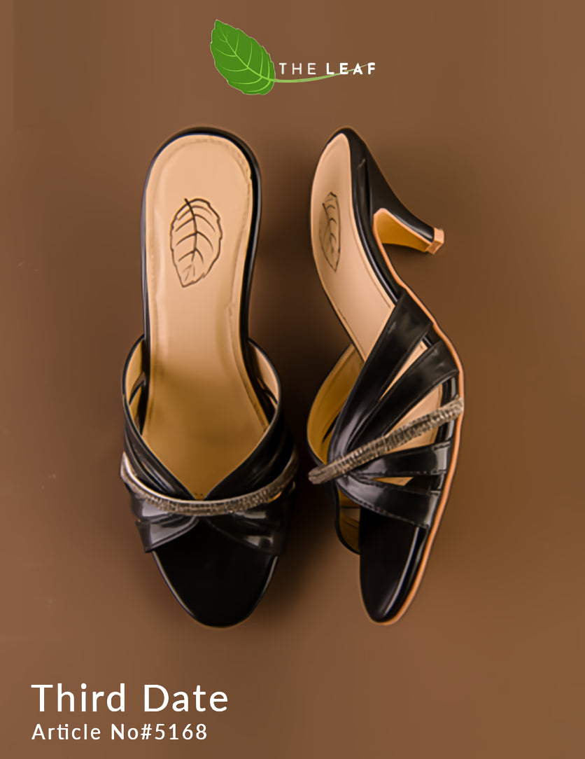 The Leaf Third Date Black Heels