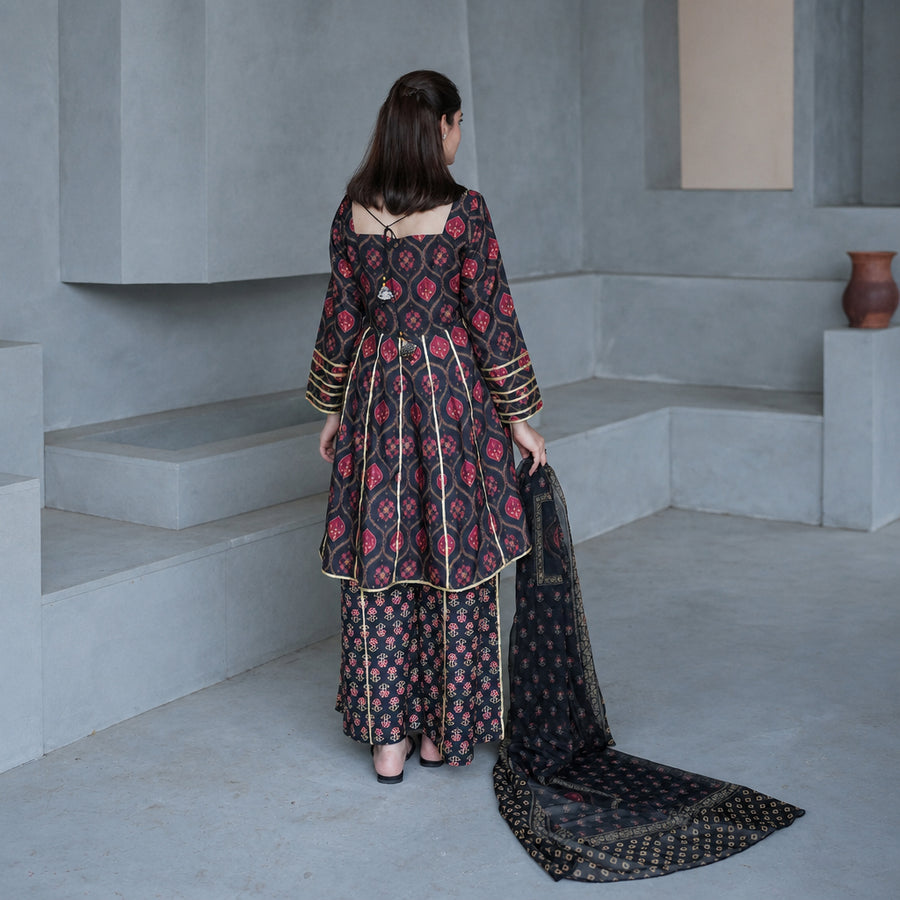 MH Clothing 3 Piece Stitched Causal Wear Suit - Phulkari