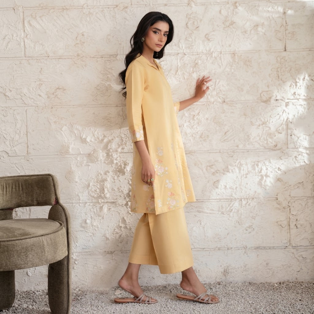 Izel Apparel 2 Piece Stitched Embroidered Suit Lumine
