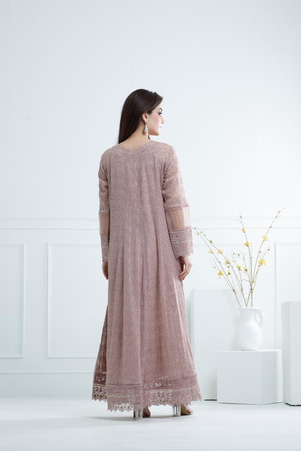 Manahil’s 3-Piece Stitched Luxury Wear Suit – Dusty Rose Elegance