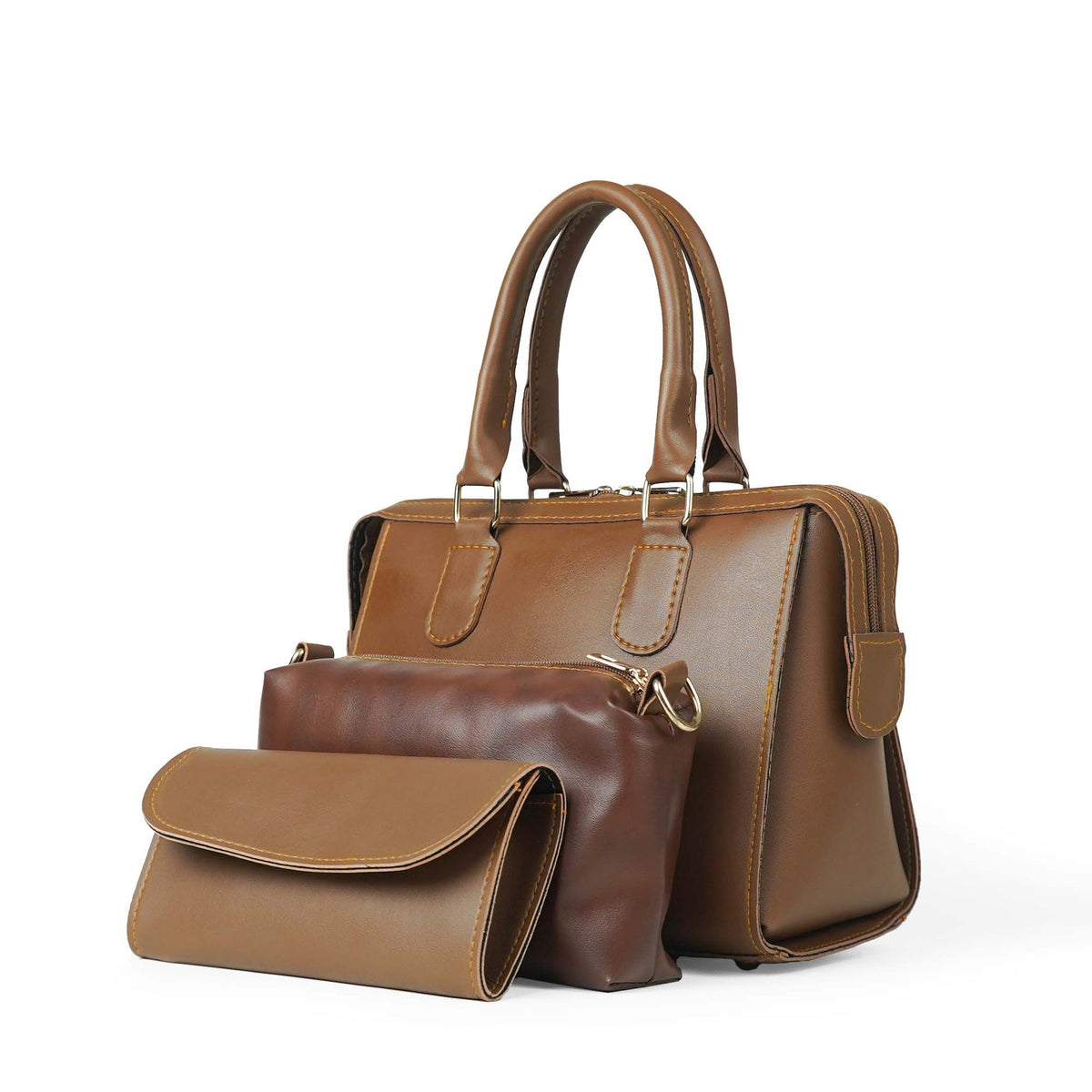 Astore Olive Bag Set of 3 Brown