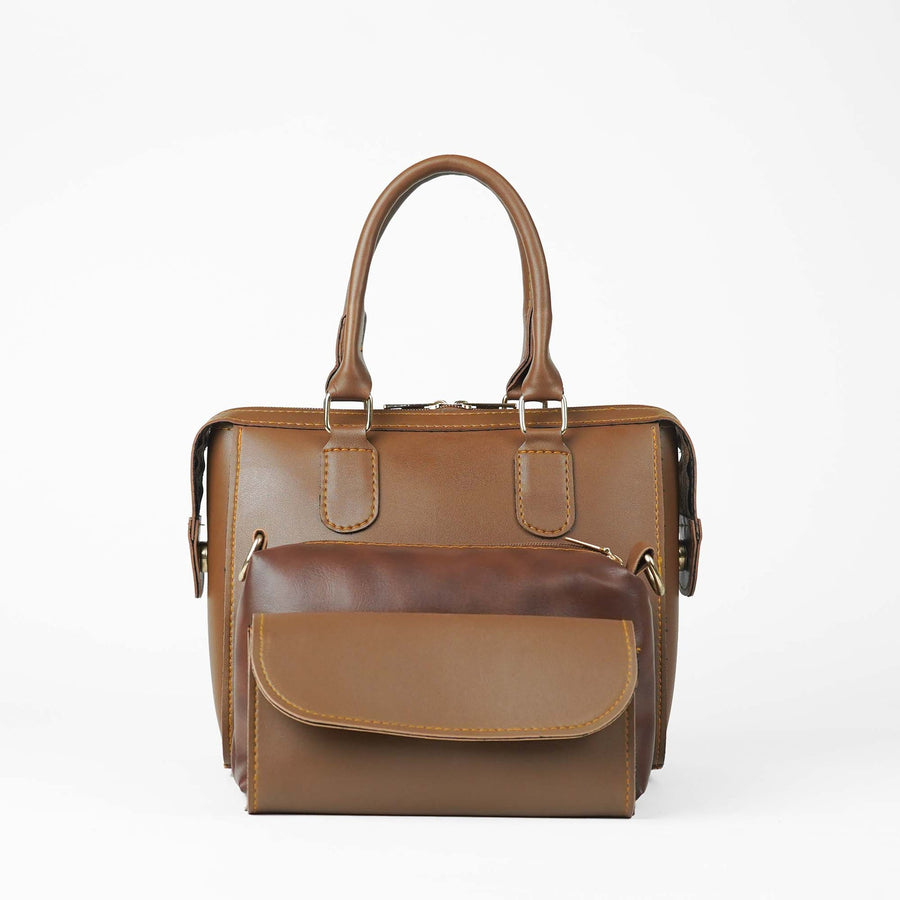 Astore Olive Bag Set of 3 Brown