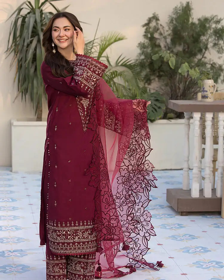 Turbo Light 3 Piece Unstitched Embroidered Lawn Suit
