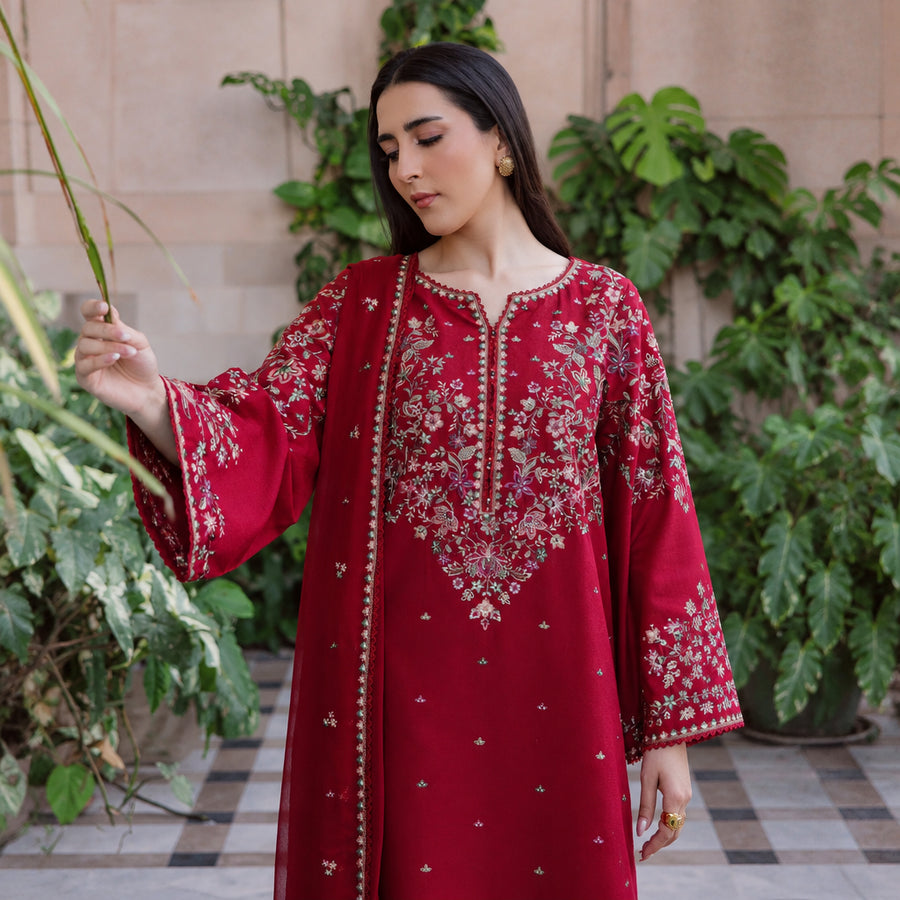 Turbo Light 3 Piece Unstitched Heavy Embroidered Lawn Suit