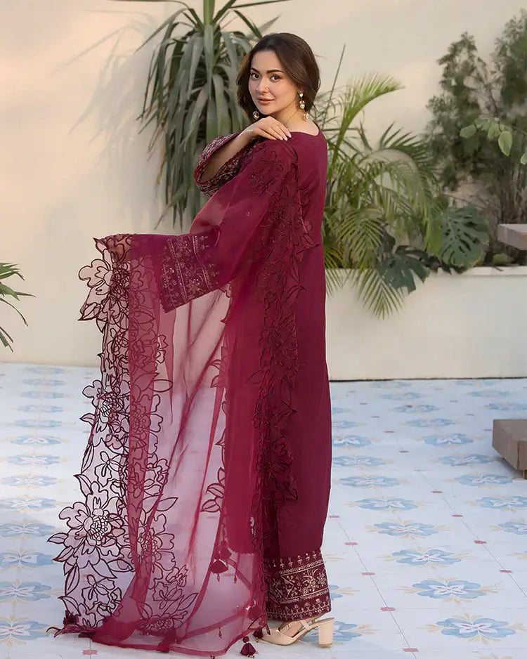 Turbo Light 3 Piece Unstitched Embroidered Lawn Suit